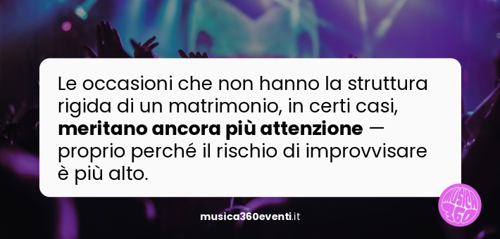Intrattenimento musicale per festa privata in Calabria - DJ e band MUSICA360