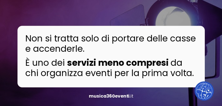 Service audio e luci professionale per eventi e concerti in Calabria - MUSICA360