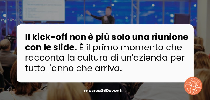 Musica dal vivo durante evento aziendale e kick-off di settembre MUSICA360