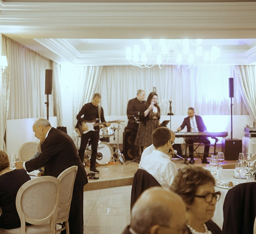 Libe band 4 elementi durante cerimonia di matrimonio autunnale in Calabria MUSICA360