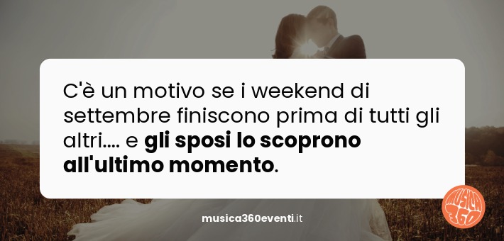 Matrimonio a settembre in Calabria con musica dal vivo al tramonto MUSICA360
