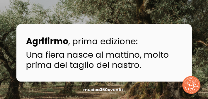 Allestimento palco e service audio luci Musica360 per la fiera Agrifirmo